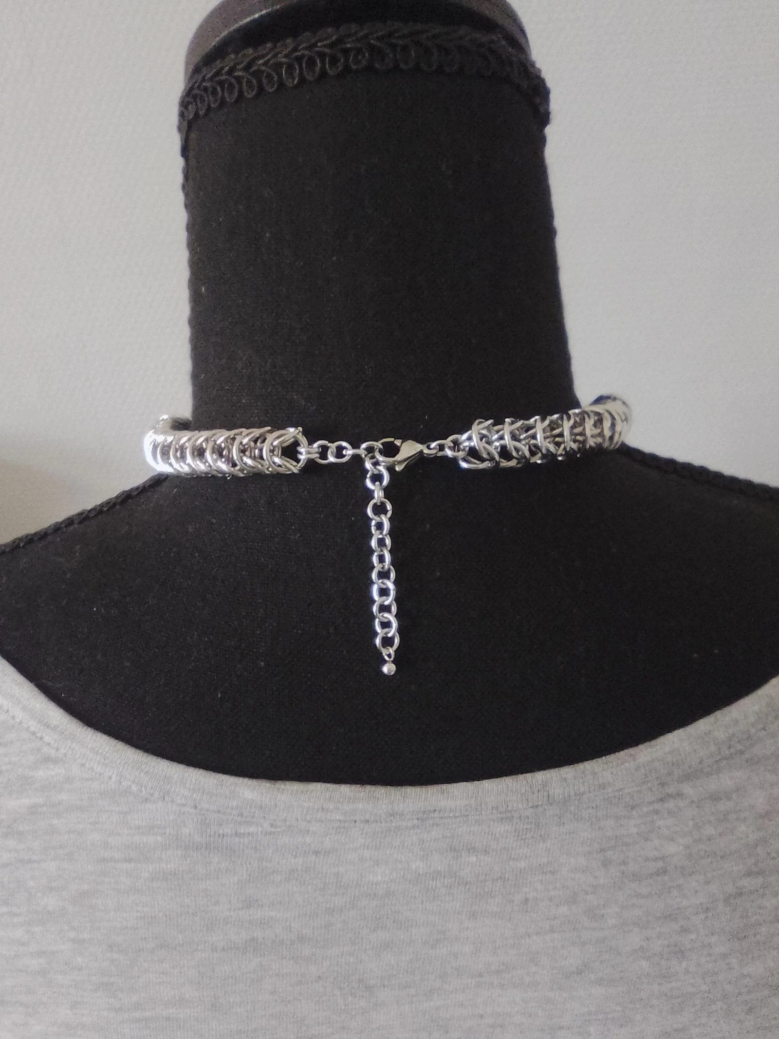 Collar unisexo de cadena bizantina de malla gruesa – photo 3